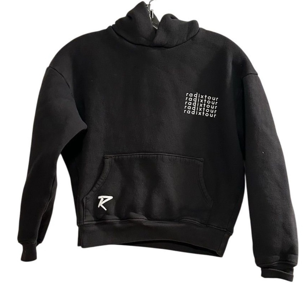 Radix Youth Medium‎ Black Pullover Hoodie Unisex Kids Casual Winter